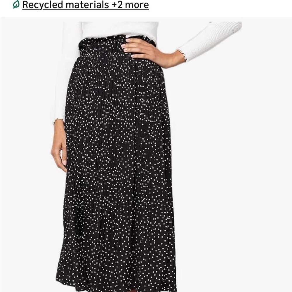 Elegant Black and White Women's Midi Skirt